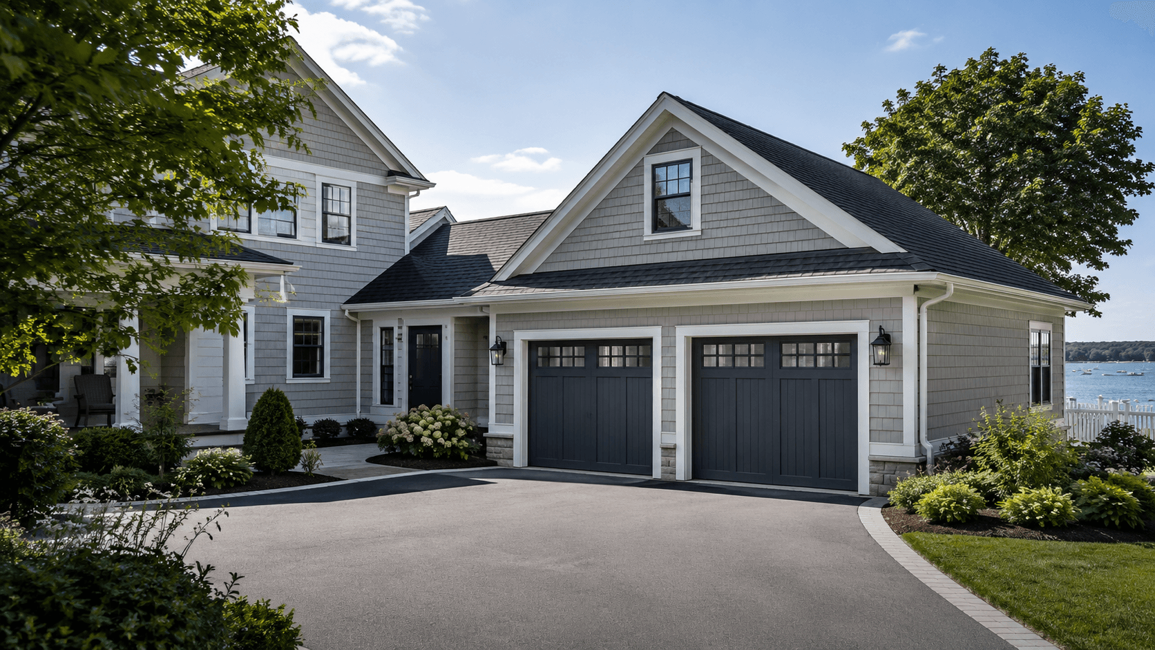 Attached Garage Addition on a New England Home